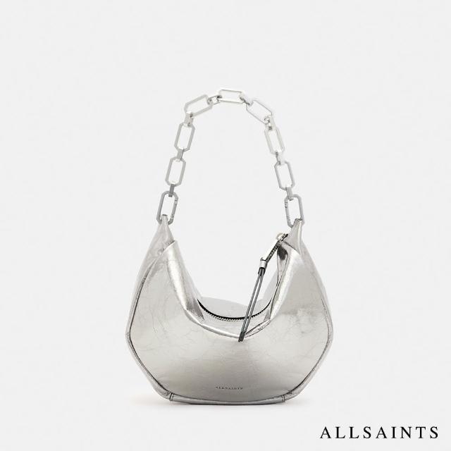 【ALLSAINTS】MADEA 迷你牛皮肩背包Gunmetal Grey W221XB