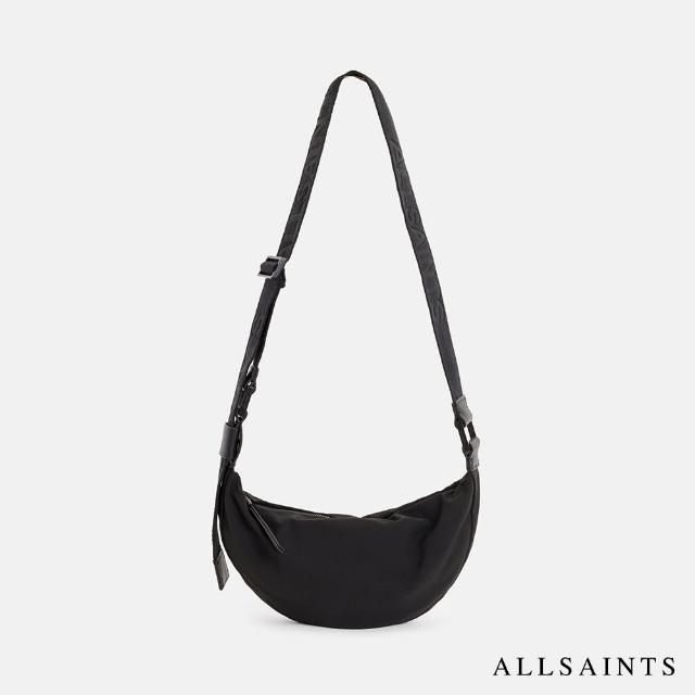 【ALLSAINTS】HALF MOON 尼龍斜背包Black W001XZ