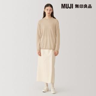 【MUJI 無印良品】女自然原色喀什米爾圓領針織衫(共2色)