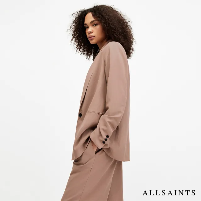 【ALLSAINTS】DERI 亞麻西裝外套Doe Brown WT521Z(舒適版型)