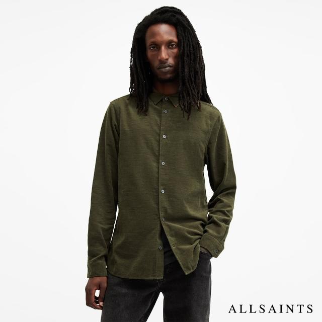 【ALLSAINTS】BIRCHWOOD 長袖襯衫CAGE BROWN M144SB(修身版型)