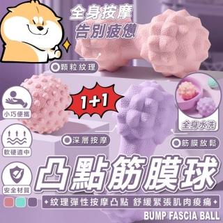【FlexiBall】凸點筋膜球花生球 1+1放鬆組(瑜珈 按摩 健身 運動)