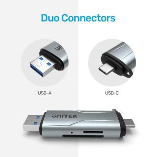 【UNITEK】R1010A 二合一 SD 3.0 讀卡器(讀卡機/2年保固)