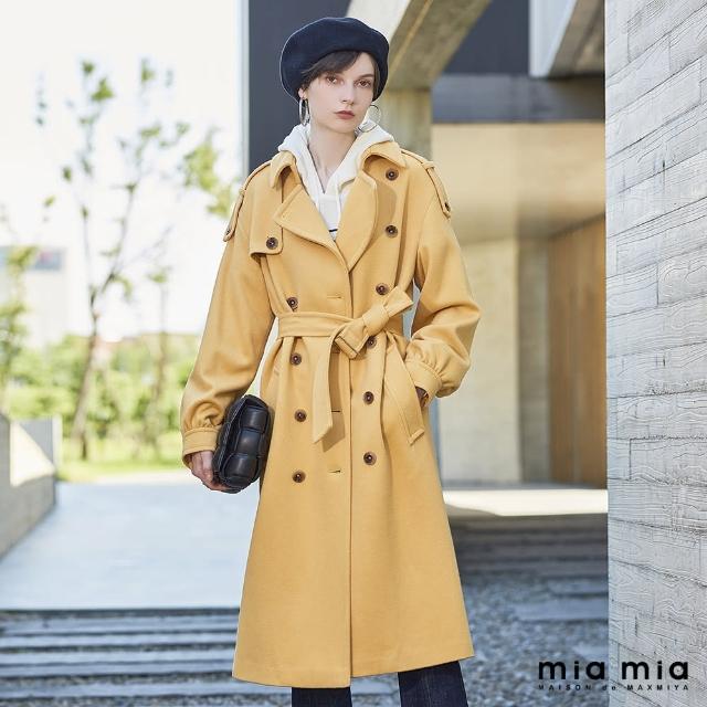 【mia mia】雙排釦純羊毛大衣