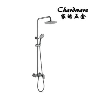 【QH】三檔淋浴花灑頂噴（槍灰）銅.304不鏽鋼(升降頂噴.冷熱.沐浴.淋浴.花灑.蓮蓬頭.水龍頭.軟管.不銹鋼)