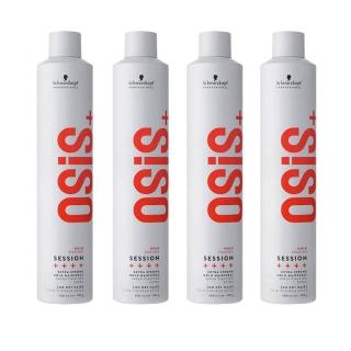 【Schwarzkopf 施華蔻】OSIS+ 黑炫風/黑旋風3號定型霧500mlX4(平輸品)
