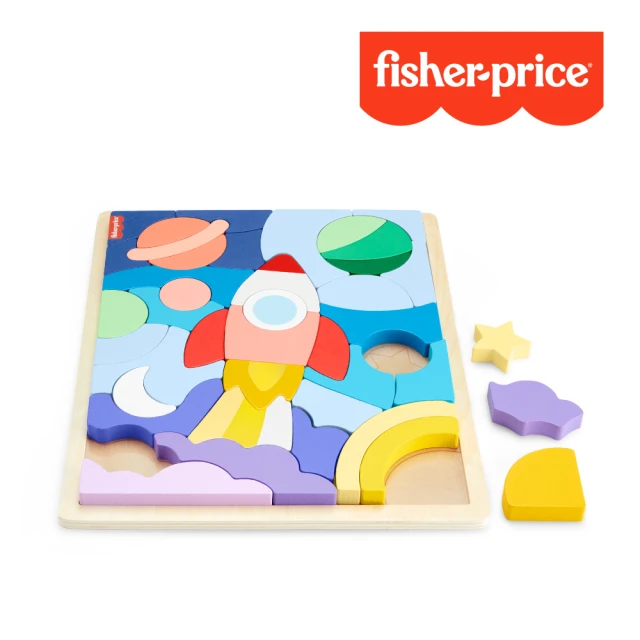 Fisher price 費雪 木製火箭拼圖積木