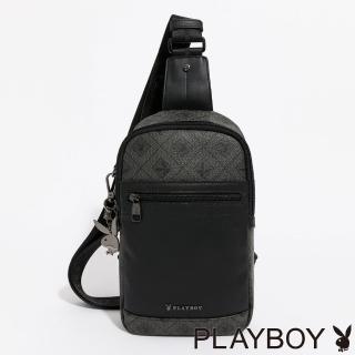 【PLAYBOY】單肩揹包 Black Knight系列(黑色)