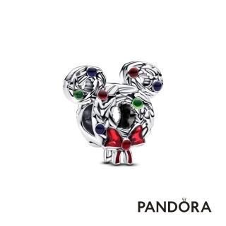 【Pandora 官方直營】迪士尼米奇造型聖誕花環串飾