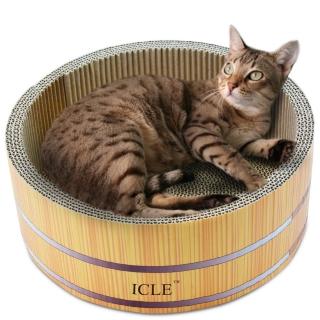 ICLE-網紅款-洗澡木桶貓抓板 直徑40.5*高15cm