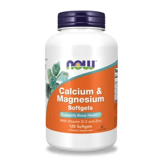 【NOW Foods】鈣鎂鋅+D3膠囊1瓶(120顆)