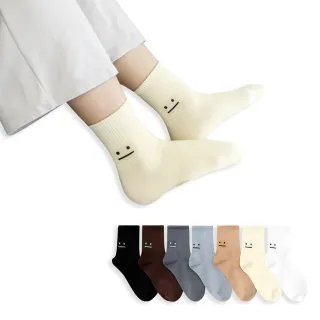 【哈囉喬伊】韓國襪子 方塊表情長型縮口中筒襪 女襪 A686(正韓直送 韓妞必備 棉襪 長襪 韓國少女襪)