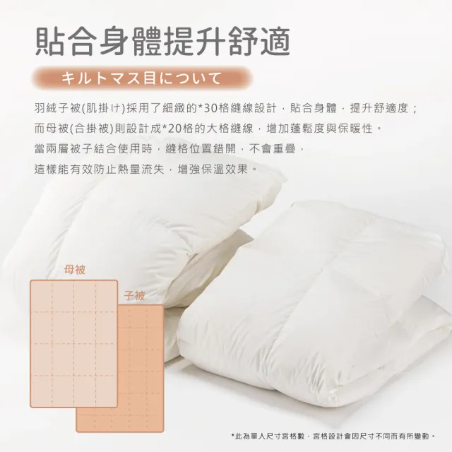 【京都西川】西川Nishikawa日本JIS70D羽絨和掛被-單人150X210cm(單人羽絨被/子母被/冬被)