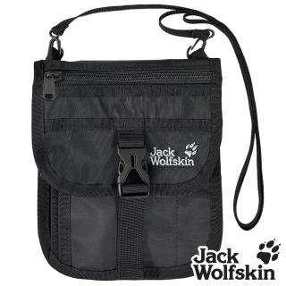 【Jack wolfskin 飛狼】多功能護照證件包 旅行隨身包(黑色)
