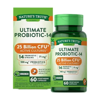 【Nature’s Truth 綠萃淨】特級250億14株益生菌膠囊(60粒/瓶)