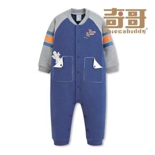 【奇哥】比得兔 嬰幼童裝 比得農場美式風造型口袋長袖兔裝/連身衣(3-12個月)