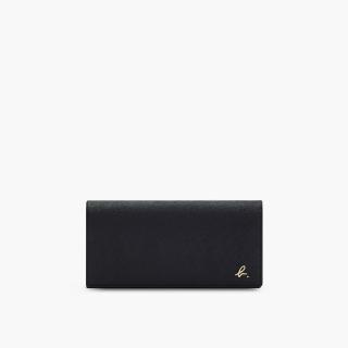 【agnes b.】Voyage b logo皮夾(黑色)