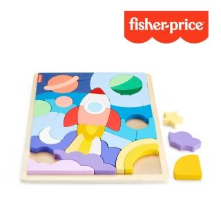 【Fisher price 費雪】木製火箭拼圖積木