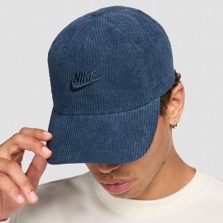 【NIKE 耐吉】帽子 男女款 中性款 棒球帽 運動帽 燈芯絨 U NK CLUB CAP U CB CORD F24 L 藍 HF8919-478