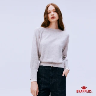 【BRAPPERS】女款 圓領假兩件線衫(灰)