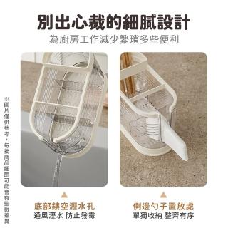 【Her】筷子收納盒 瀝水收納盒 分隔筷架 餐具盒(瀝水收納架 餐具收納盒 桌面收納盒 廚具瀝水盒)