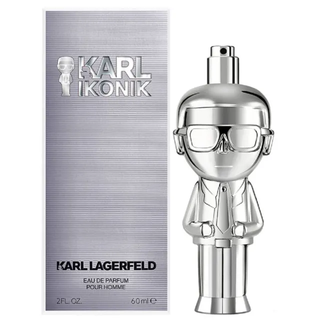 【KARL LAGERFELD 卡爾】Karl Lagerfeld Ikonik 時尚大帝 • 極光銀男性淡香精 60ml(專櫃公司貨)