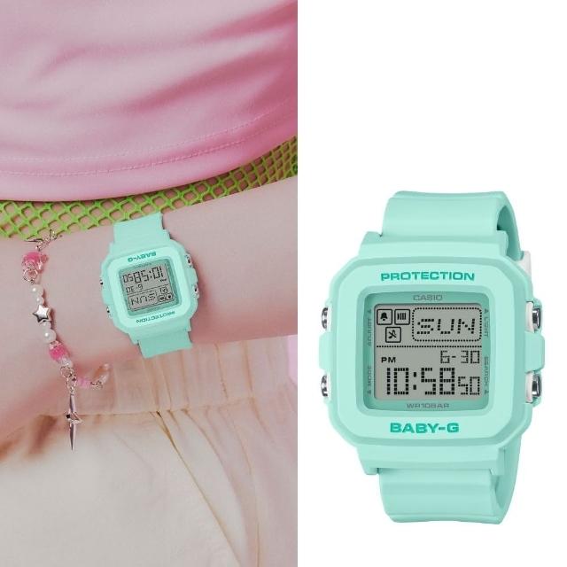【CASIO 卡西歐】BABY-G單色趣味電子錶(BGD-10-3)