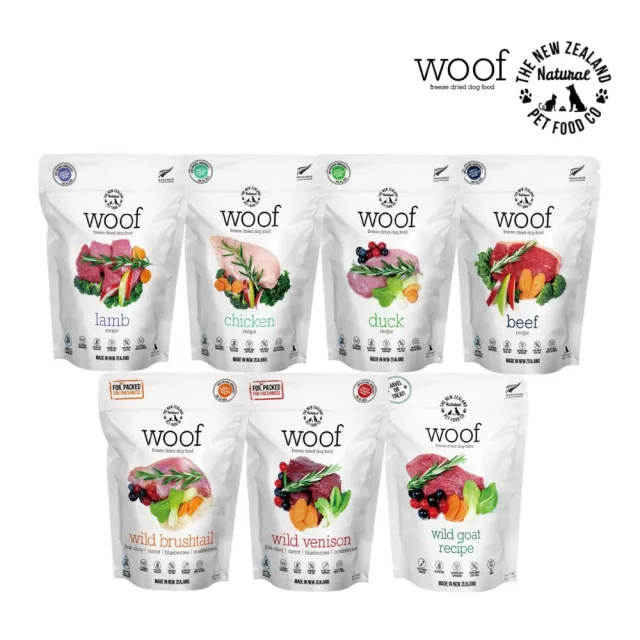 【NZ Natural】woof狗狗冷凍乾燥生食餐 280g/9.9oz(凍乾鮮食、狗飼料)
