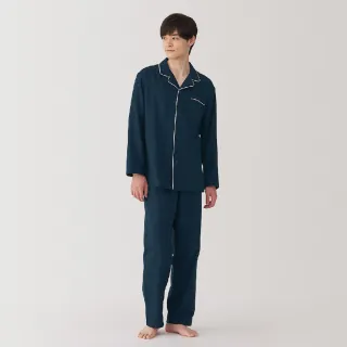 【MUJI 無印良品】男無側縫法蘭絨家居睡衣(共6色)