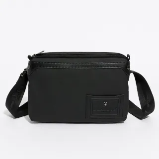 【PLAYBOY】雙層斜背包 Metropolis系列(黑色)