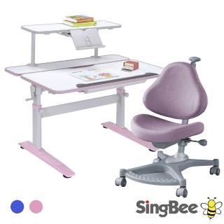 【SingBee 欣美】寬105cm 兒童桌椅組SBD-501&80+139S椅(書桌椅 兒童桌椅 兒童書桌椅)