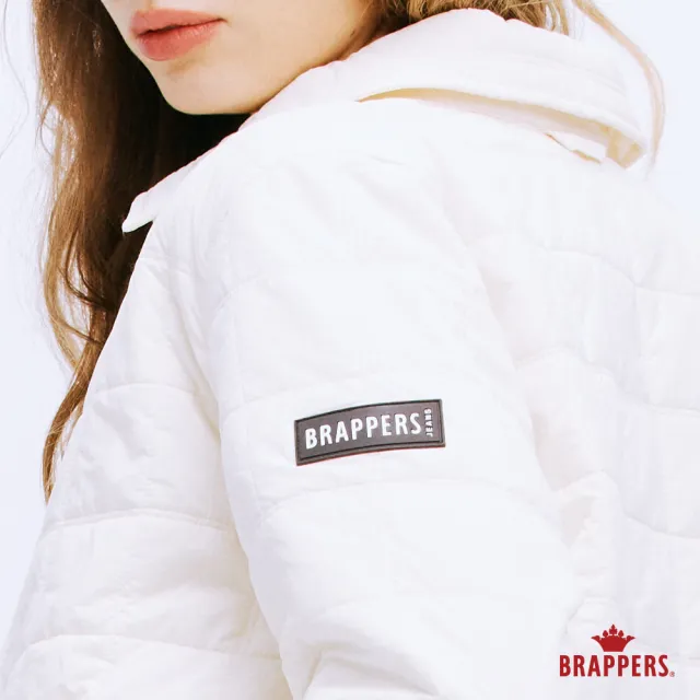 【BRAPPERS】女款 短版翻領鋪棉外套(米白)