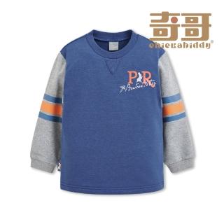 【奇哥】比得兔 男童裝 比得農場美式圓領大學T恤/上衣(6-8歲)