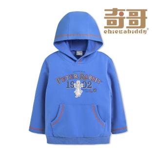 【奇哥】比得兔 男童裝 比得農場經典刺繡長袖連帽T恤/上衣(2-4歲)