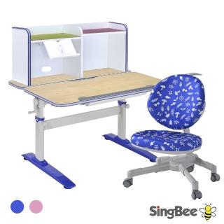 【SingBee 欣美】寬105cm 兒童桌椅組SBD-501&BC105+126椅(書桌椅 兒童桌椅 兒童書桌椅)