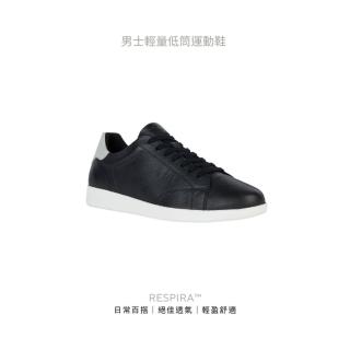 【GEOX】男鞋 運動鞋 黑/白/灰 RESPIRA輕量透氣防潑水休閒鞋