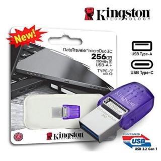 【Kingston 金士頓】DataTraveler MicroDuo 3C 256GB 雙介面 TypeC 隨身碟(USB3.2 Gen1 原廠5年保固)
