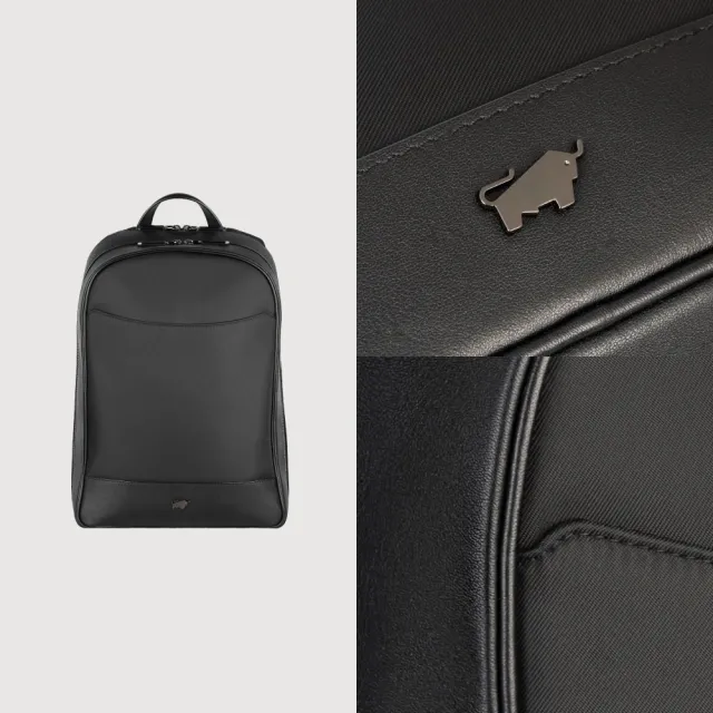 【BRAUN BUFFEL 德國小金牛】湯姆 後背包-黑色(BF542-72-BK) 男包送禮推薦