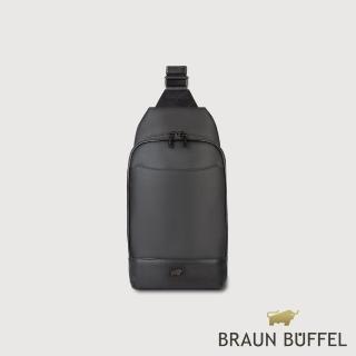 【BRAUN BUFFEL 德國小金牛】臺灣總代理 湯姆 胸包-黑色(BF542-TW22-BK)