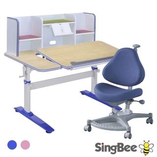 【SingBee 欣美】寬115cm 兒童桌椅組SBD-504&BC115+139S椅(書桌椅 兒童桌椅 兒童書桌椅)