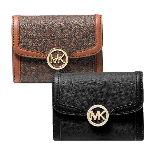 Michael Kors Leida系列MK logo信封式皮革中夾(35S4G9GF2L/35S4G9GF2B)