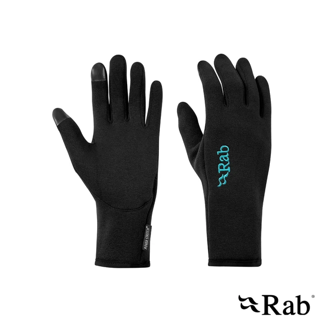 RAB Power Stretch Contact Glove Wmns 保暖刷毛觸控手套 女款 黑色 #QAH56