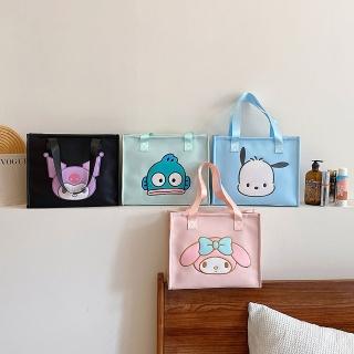 【SANRIO 三麗鷗】可愛大頭像造型大容量手提袋單肩手提包-酷洛米/美樂蒂/帕洽狗(平