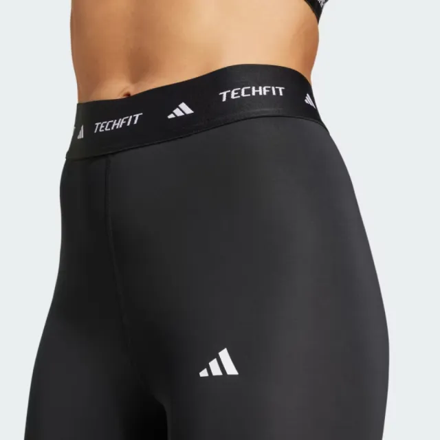 【adidas 愛迪達】TF 7/8 L 女 緊身褲 高腰 運動 健身 訓練 慢跑 吸濕排汗 支撐 包覆 黑(IT2273)