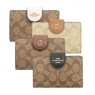 【COACH】C LOGO皮革拉鍊中夾(C0082)