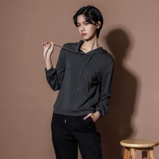 【MEDUSA 曼度莎】出清品｜超親膚 灰色側排釦運動帽T（M-XL）｜女休閒上衣 連帽上衣(501-11301)