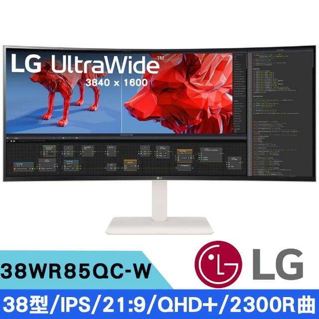 【LG 樂金】38WR85QC-W 38型 21:9 3840 x 1600  IPS 2300R曲面多工作業螢幕(雙訊源輸入 PBP＆子母畫面 PIP)