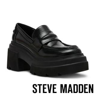 【steve madden】BLASTER 經典素面厚底樂福鞋(黑色)