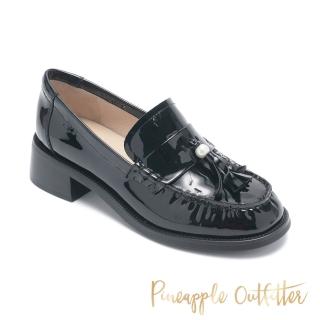 【Pineapple Outfitter】MALO 珍珠流蘇低跟樂福鞋(黑色)