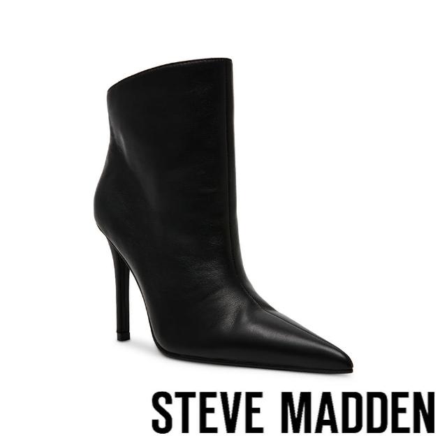 【steve madden】SENTINEL 素面尖頭高跟短靴(黑色)